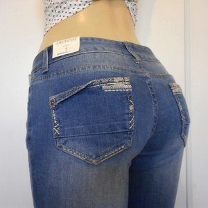 New AMETHYST JEANS Size 7 Short Low Rise Skinny Denim